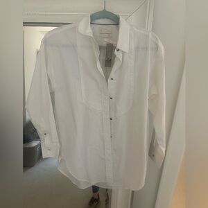 J. Crew White Button-Down Shirt